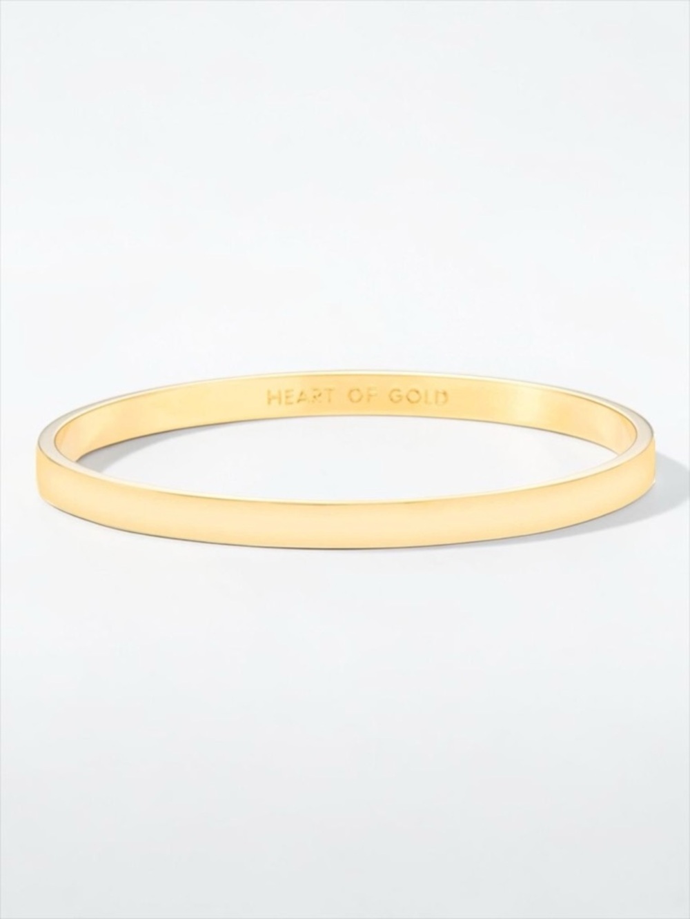 Kate Spade Heart of Gold Bangle Bracelet Gold Tone Minimalist NWT - Picture 1 of 4
